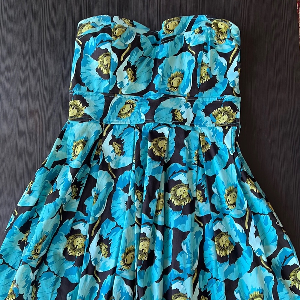 Strapless Floral Dress